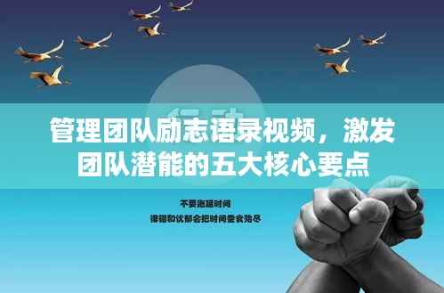 管理团队励志语录视频，激发团队潜能的五大核心要点
