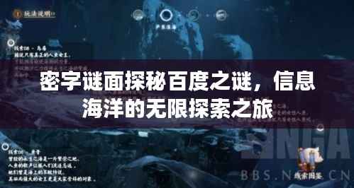 密字谜面探秘百度之谜，信息海洋的无限探索之旅