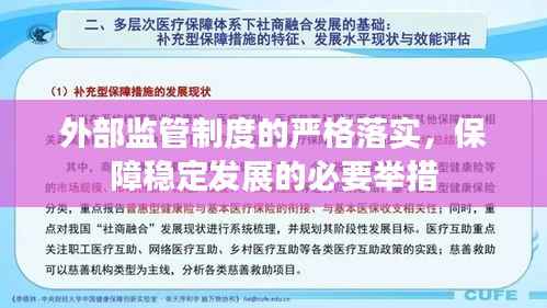 外部监管制度的严格落实，保障稳定发展的必要举措