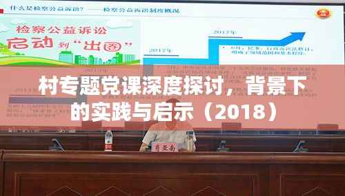 村专题党课深度探讨，背景下的实践与启示（2018）