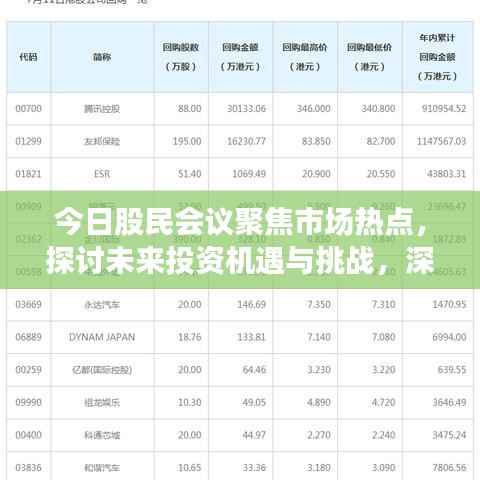 今日股民会议聚焦市场热点，探讨未来投资机遇与挑战，深度解读市场趋势