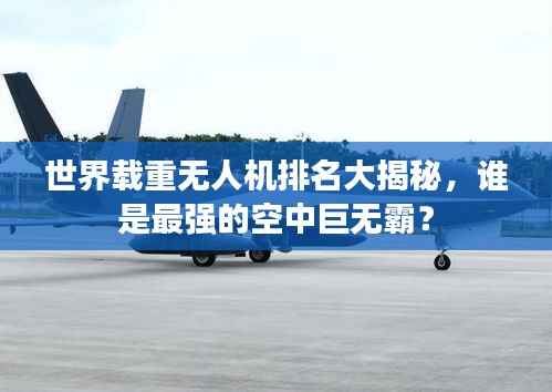 世界载重无人机排名大揭秘，谁是最强的空中巨无霸？