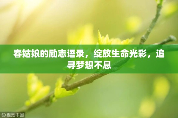 春姑娘的励志语录，绽放生命光彩，追寻梦想不息