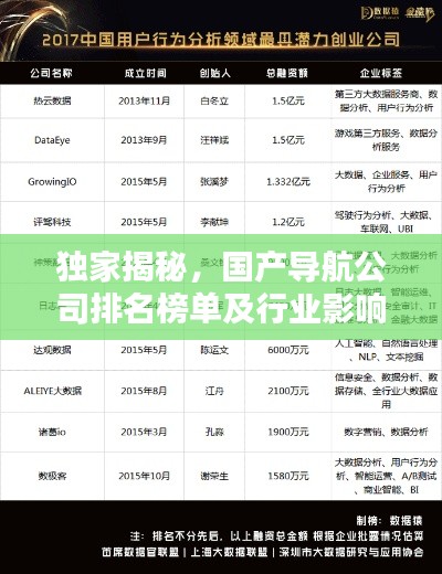 独家揭秘，国产导航公司排名榜单及行业影响力深度解析！
