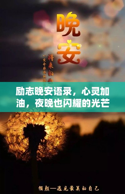 励志晚安语录，心灵加油，夜晚也闪耀的光芒！