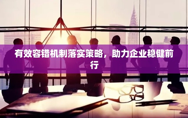 有效容错机制落实策略，助力企业稳健前行