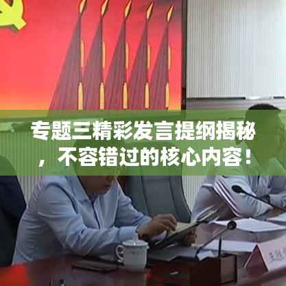 专题三精彩发言提纲揭秘，不容错过的核心内容！